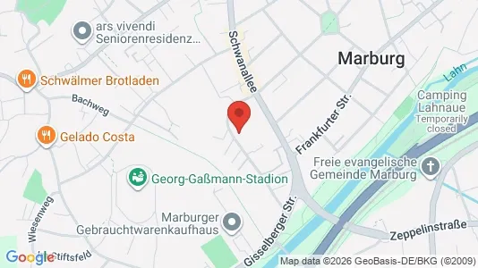 Apartments for rent i Marburg-Biedenkopf - kort over placeringen