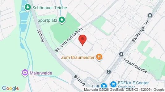 Apartments for rent i Chemnitz - kort over placeringen