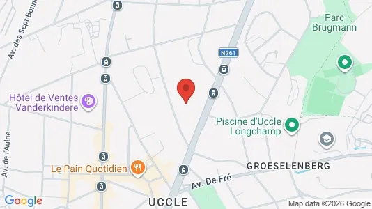 Apartments for rent i Brussels Ukkel - kort over placeringen