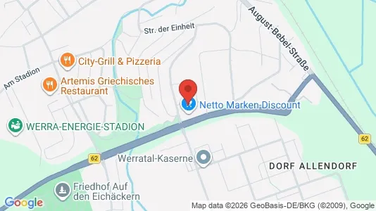 Apartments for rent i Wartburgkreis - kort over placeringen