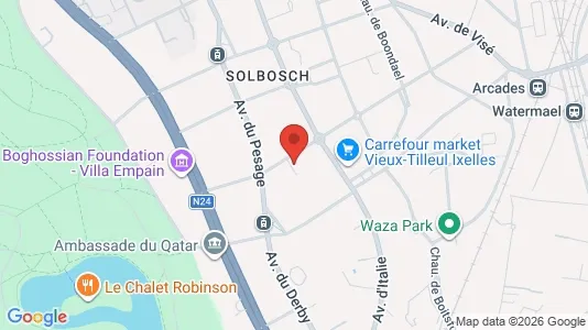 Apartments for rent i Brussels Elsene - kort over placeringen