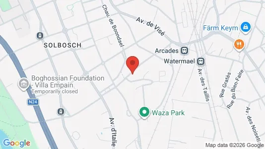 Apartments for rent i Brussels Elsene - kort over placeringen