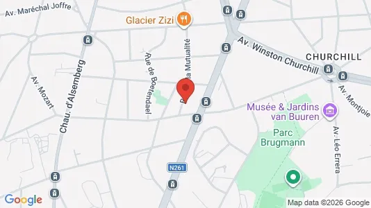 Apartments for rent i Brussels Ukkel - kort over placeringen