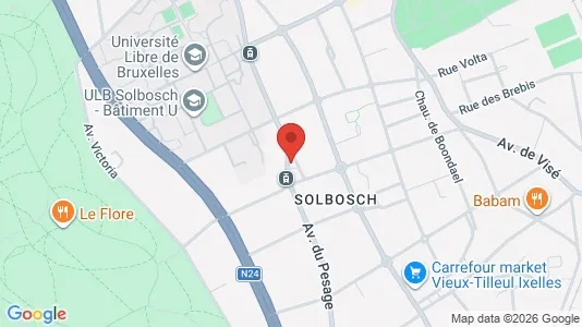 Apartments for rent i Brussels Elsene - kort over placeringen
