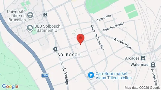 Apartments for rent i Brussels Elsene - kort over placeringen
