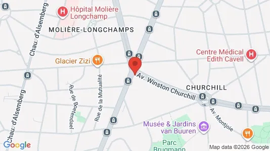 Apartments for rent i Brussels Ukkel - kort over placeringen