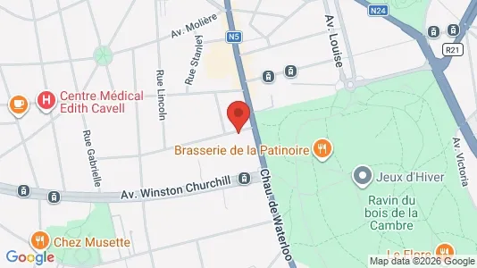Apartments for rent i Brussels Ukkel - kort over placeringen
