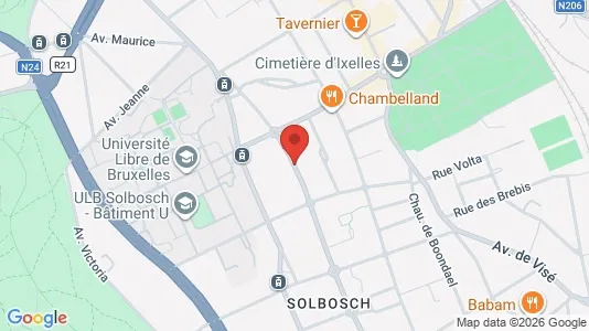 Apartments for rent i Brussels Elsene - kort over placeringen