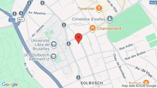 Apartments for rent i Brussels Elsene - kort over placeringen