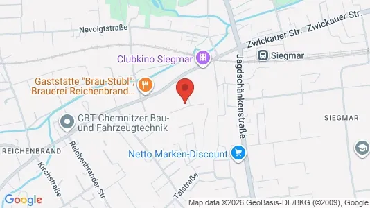 Apartments for rent i Chemnitz - kort over placeringen