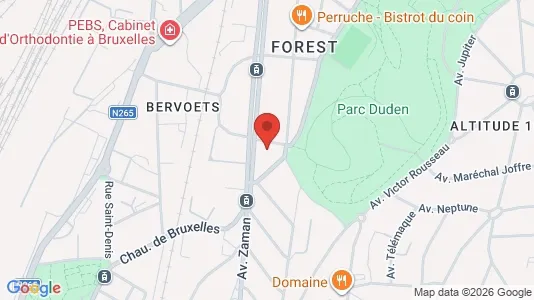 Apartments for rent i Brussels Vorst - kort over placeringen
