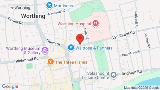 Apartments for rent i Worthing - West Sussex - kort over placeringen