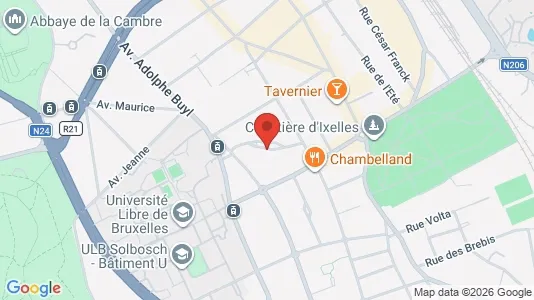 Apartments for rent i Brussels Elsene - kort over placeringen