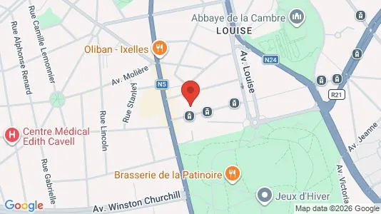 Apartments for rent i Brussels Elsene - kort over placeringen