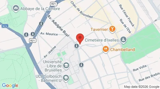 Apartments for rent i Brussels Elsene - kort over placeringen