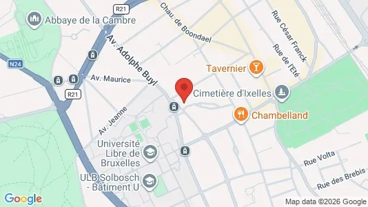 Apartments for rent i Brussels Elsene - kort over placeringen