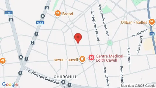 Apartments for rent i Brussels Elsene - kort over placeringen