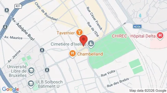 Apartments for rent i Brussels Elsene - kort over placeringen