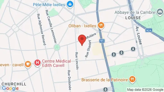 Apartments for rent i Brussels Elsene - kort over placeringen