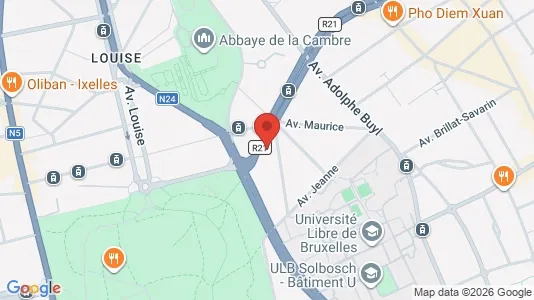 Apartments for rent i Brussels Elsene - kort over placeringen