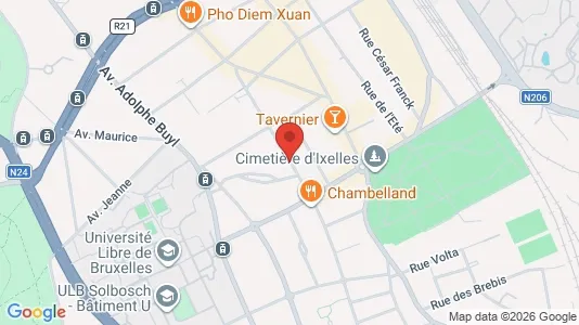 Apartments for rent i Brussels Elsene - kort over placeringen