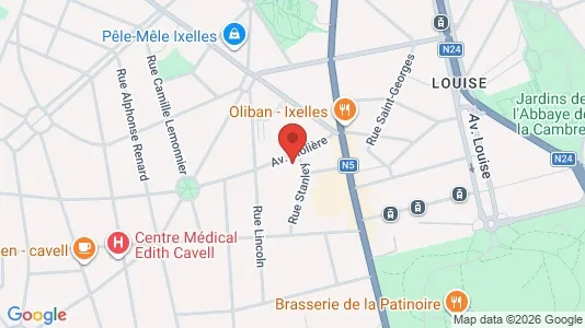Apartments for rent i Brussels Elsene - kort over placeringen