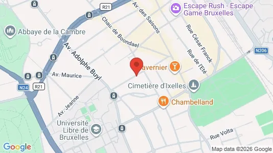Apartments for rent i Brussels Elsene - kort over placeringen