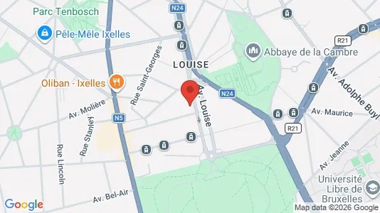 Apartments for rent i Brussels Elsene - kort over placeringen