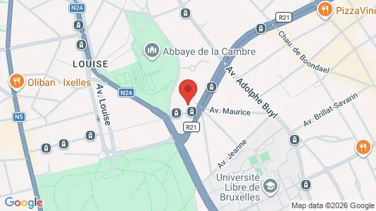 Apartments for rent i Brussels Elsene - kort over placeringen
