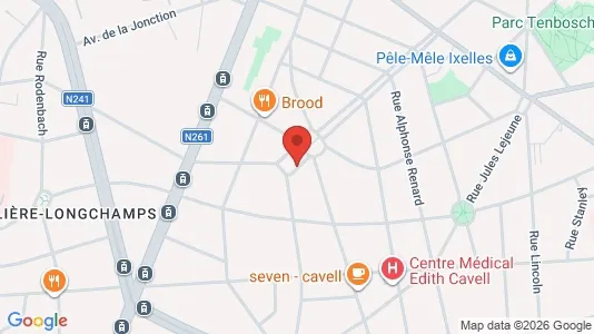 Apartments for rent i Brussels Elsene - kort over placeringen