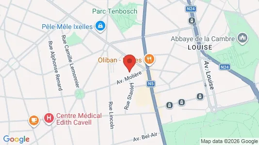 Apartments for rent i Brussels Elsene - kort over placeringen