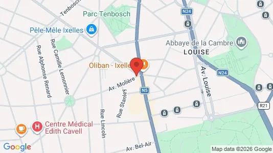 Apartments for rent i Brussels Elsene - kort over placeringen