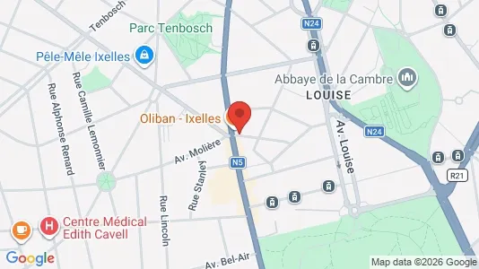 Apartments for rent i Brussels Elsene - kort over placeringen