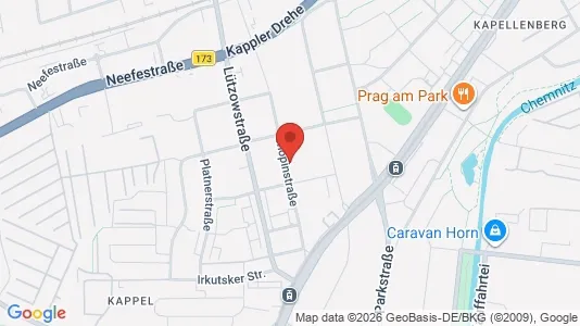 Apartments for rent i Chemnitz - kort over placeringen