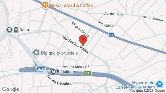 Apartments for rent i Brussels Oudergem - kort over placeringen