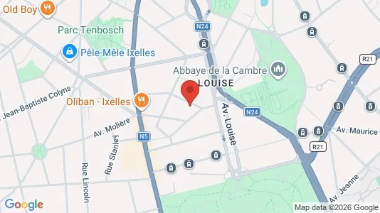 Apartments for rent i Brussels Elsene - kort over placeringen