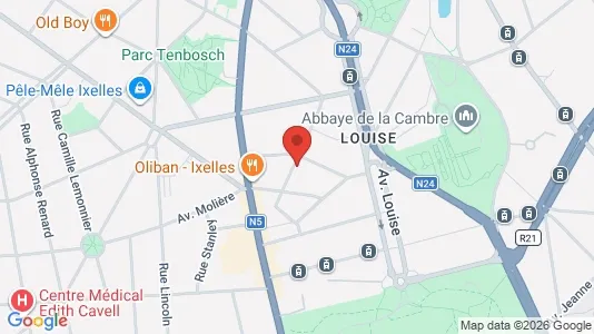 Apartments for rent i Brussels Elsene - kort over placeringen