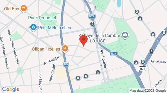 Apartments for rent i Brussels Elsene - kort over placeringen