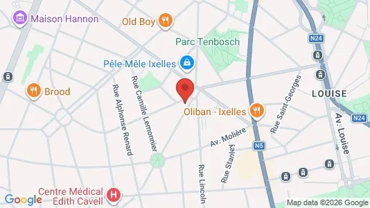 Apartments for rent i Brussels Elsene - kort over placeringen