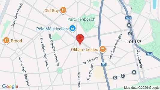 Apartments for rent i Brussels Elsene - kort over placeringen