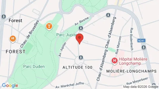 Apartments for rent i Brussels Vorst - kort over placeringen