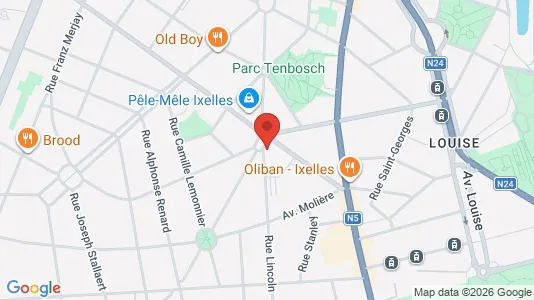Apartments for rent i Brussels Elsene - kort over placeringen
