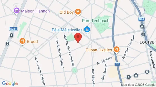 Apartments for rent i Brussels Elsene - kort over placeringen