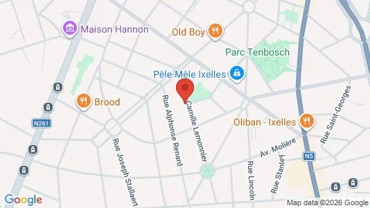 Apartments for rent i Brussels Elsene - kort over placeringen