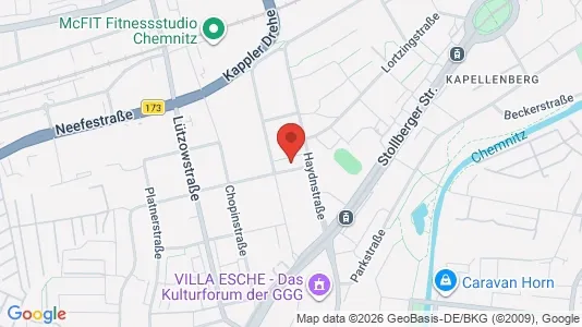 Apartments for rent i Chemnitz - kort over placeringen