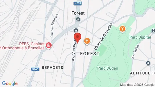 Apartments for rent i Brussels Vorst - kort over placeringen
