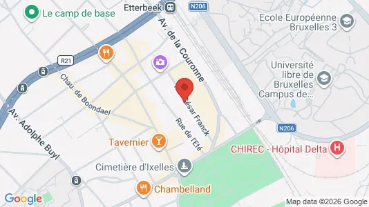 Apartments for rent i Brussels Elsene - kort over placeringen
