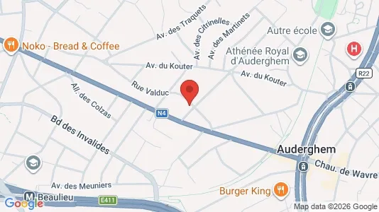 Apartments for rent i Brussels Oudergem - kort over placeringen