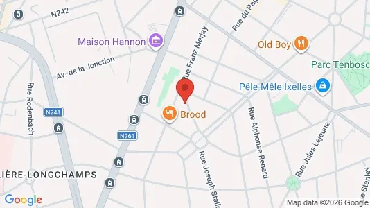 Apartments for rent i Brussels Elsene - kort over placeringen