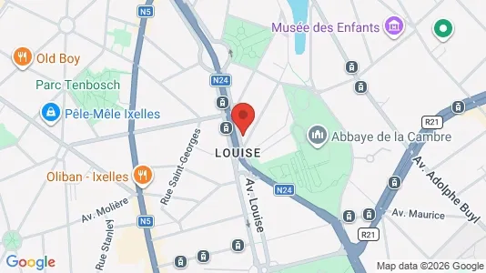 Apartments for rent i Brussels Elsene - kort over placeringen